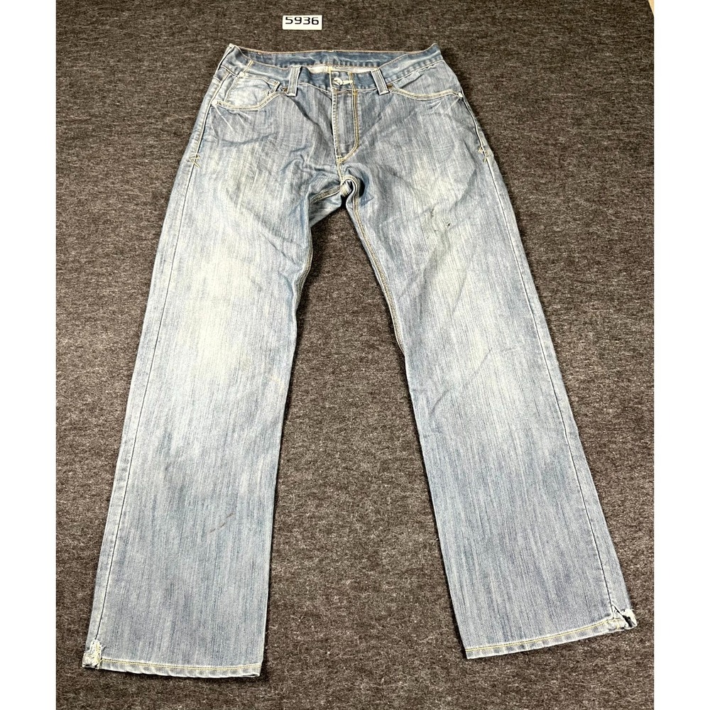 Levi's 514 Jeans Men 34x30 Blue Denim Cotton Medium Wash Straight Leg Streetwear